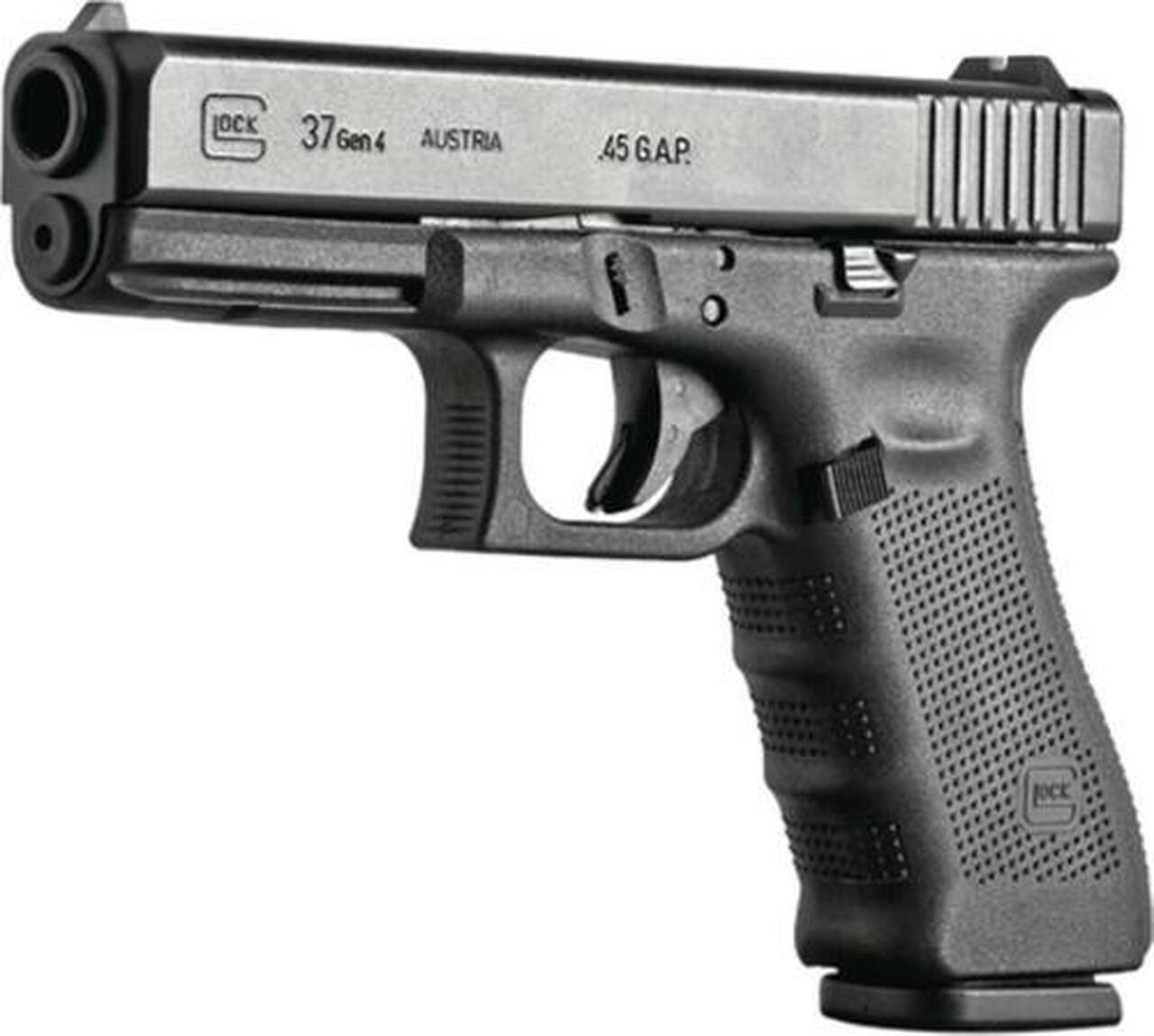 Glock G37 Gen4 .45 GAP, 4.6″ Barrel, Black, Fixed Sights, 10rd