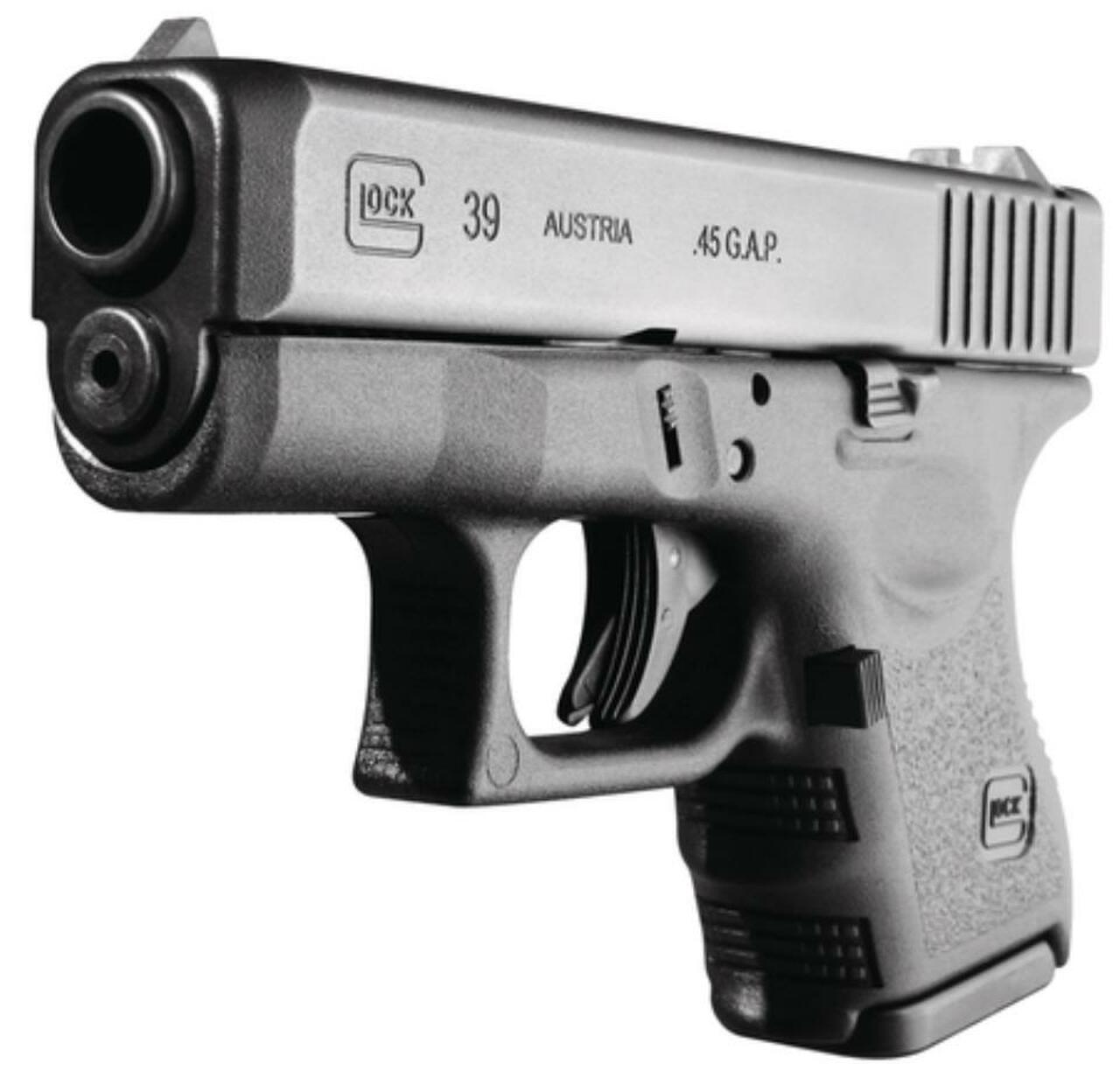 Glock G39 .45 GAP 3.47″ Barrel Black Finish Fixed Sights Refurbished 6rd