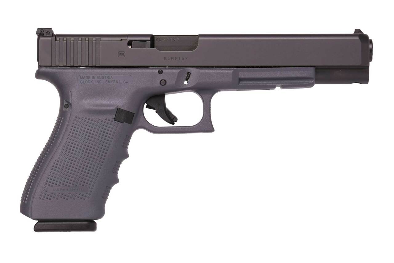 Glock G40 Gen4 MOS Long Slide, 10mm. 6″ Barrel Grey Frame, Modular Optic System 3-15rd Mags