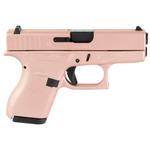 Glock G42 380 ACP, 3.25″ Barrel, Rose Gold Cerakote, Fixed Sights, 6rd