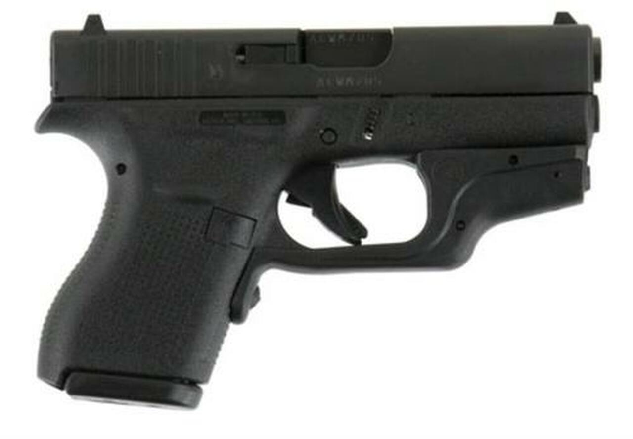 Glock G42 .380 ACP, 3.25″, FS, Crimson Trace Laserguard, Pocket Holster, 6rd