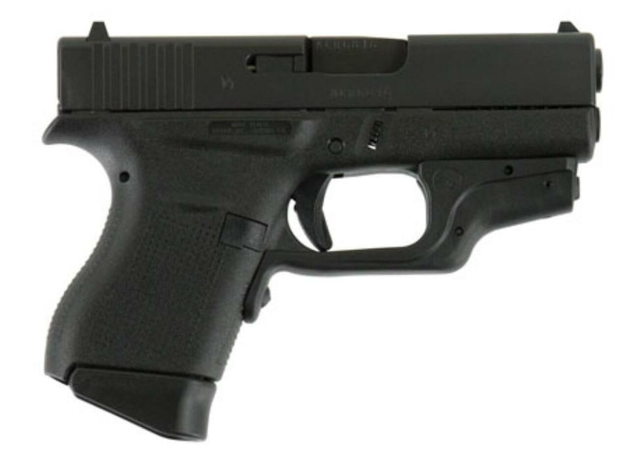 Glock G43, 9mm, 3.39″,Crimson Trace Laserguard & Pocket Holster, 6rd
