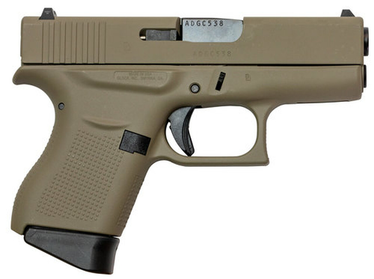 Glock G43, 9mm, 3.41″ Barrel, 6rd, Flat Dark Earth, US Made