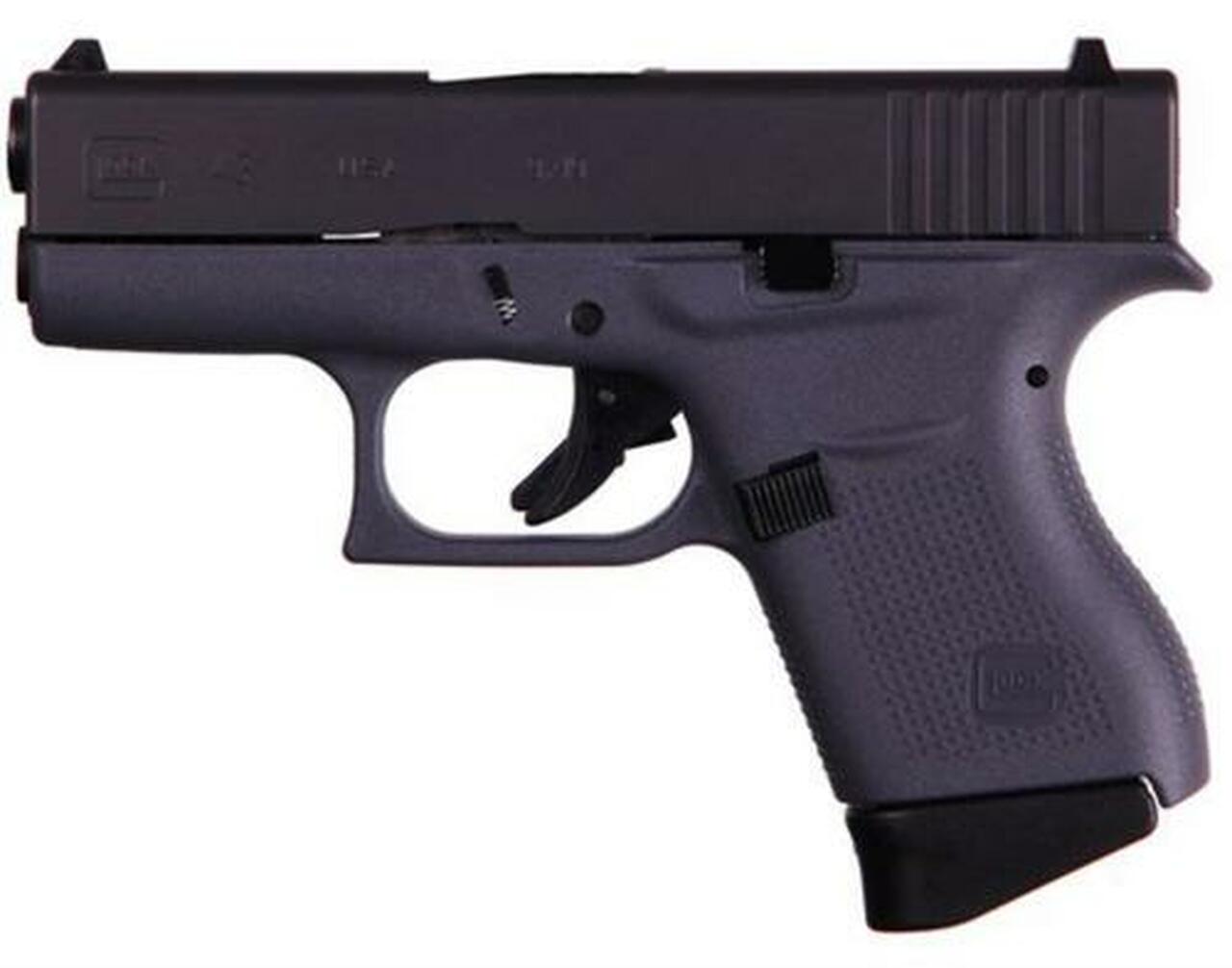 Glock G43 Gen3, 9mm, 3.39″ Barrel, Gray Frame 6rd Mag