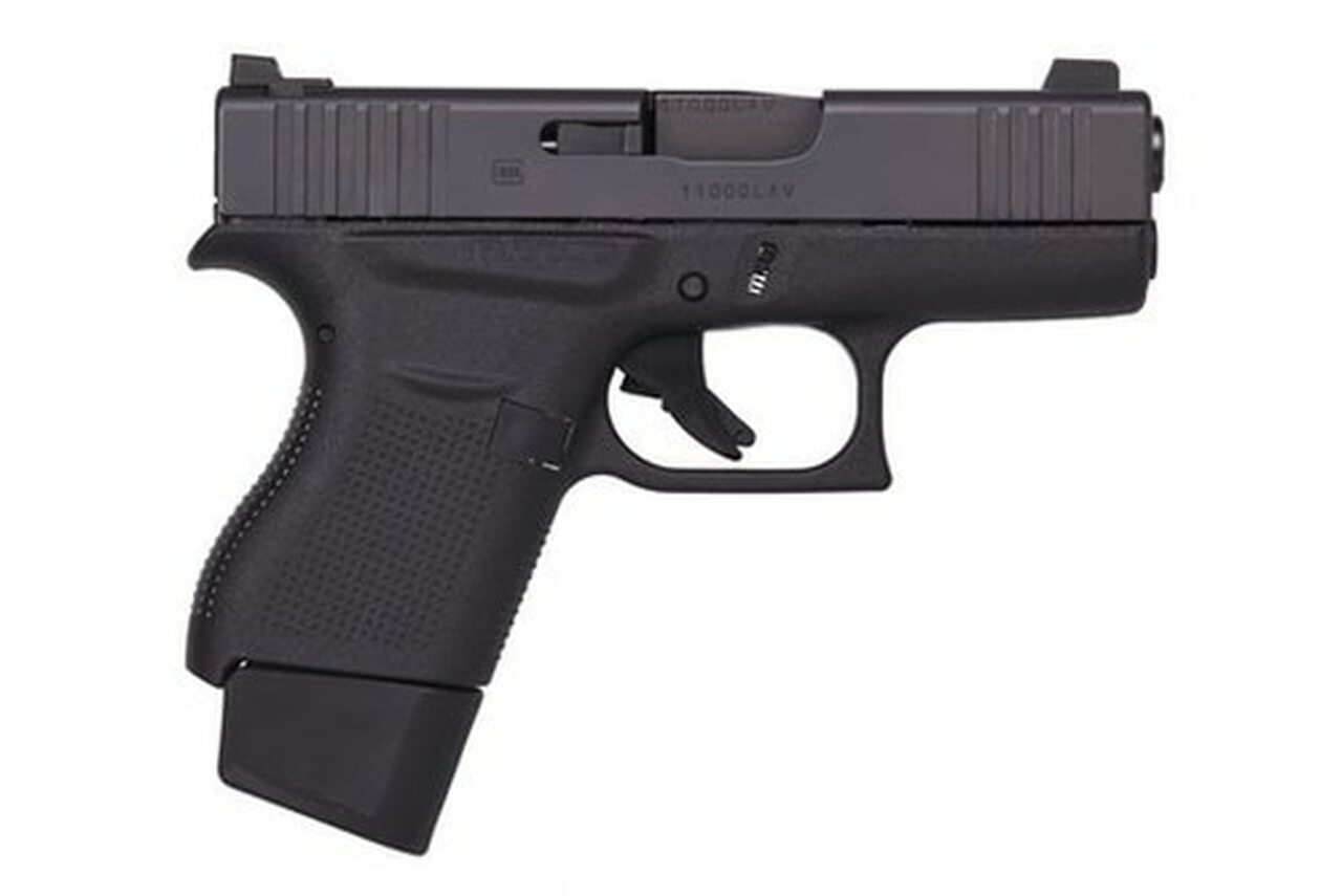 Glock G43 Vickers 9mm, 3.39″ Barrel, Ameriglo Pro-Dot FS/BLK Rear, Black, 6rd
