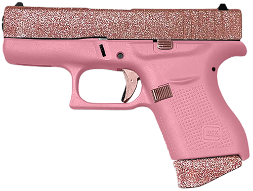 Glock G43x MOS 9mm, 3.41″ Barrel, Glamour Mock Up, Pink Frame, 10rd