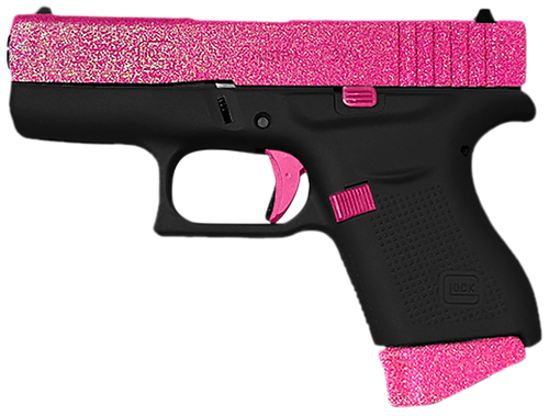 Glock G43X MOS 9mm, 3.41″ Barrel, Pixie Mock Up Cerakote, Black Frame, 10rd