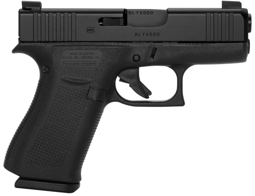 Glock G43X Sub Compact 9mm, 3.41″ Barrel, Black, Fixed Sights, 10rd