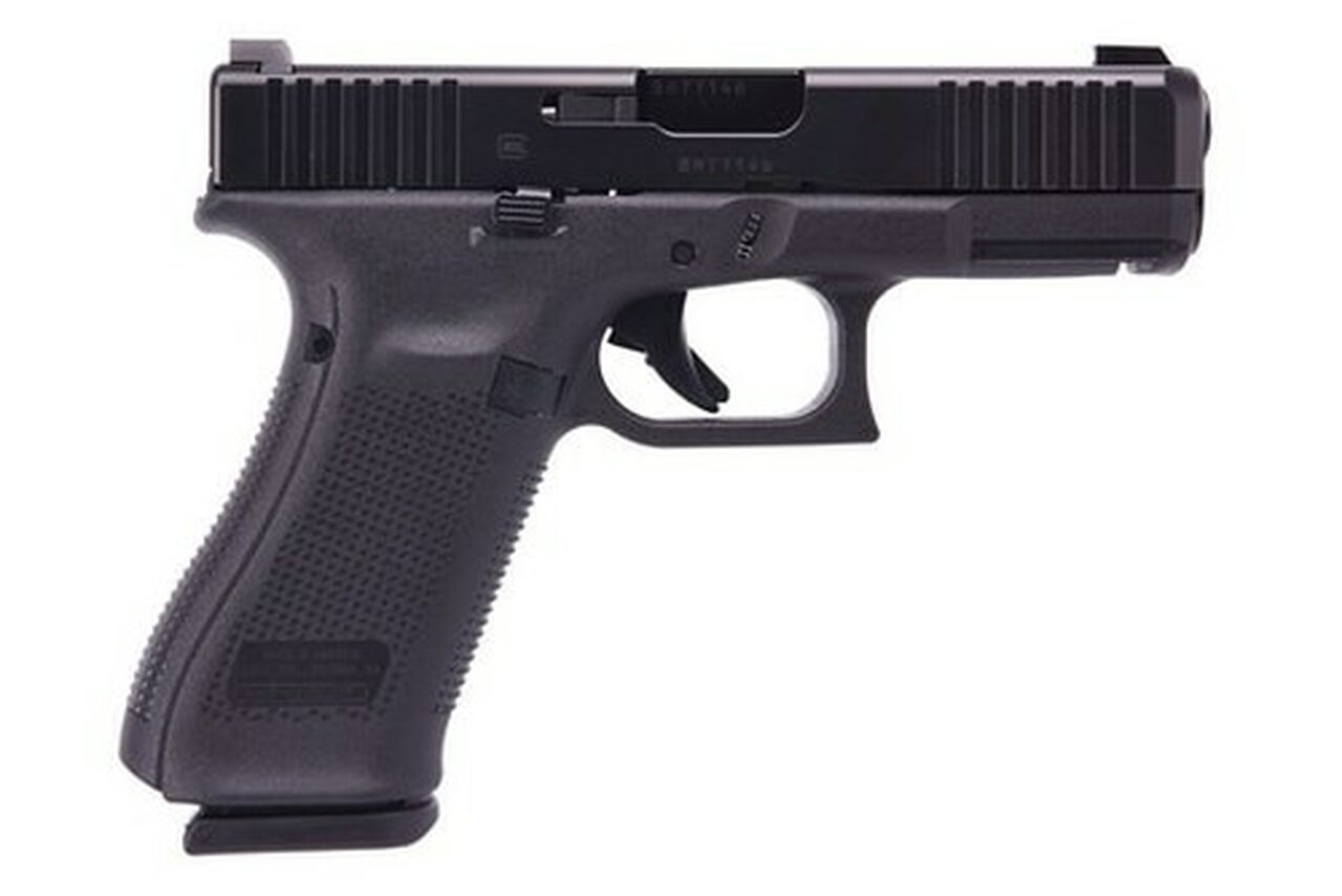 Glock G45 Compact 9MM, 4″ Barrel, Ameriglo Night Sights, 3- 17Rd Mags, Front Serrations, Ambi Slide Stop, Flared Mag Well