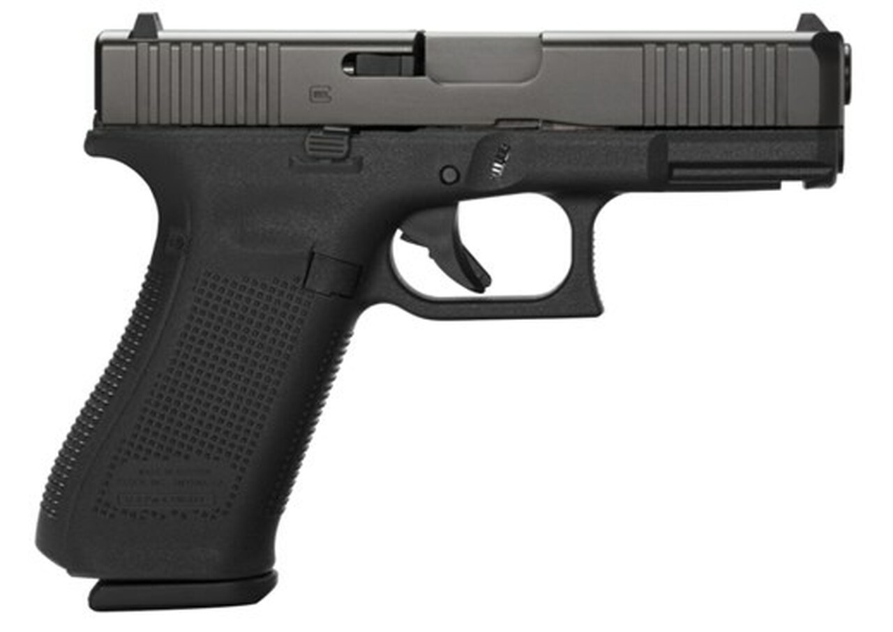 Glock G45 Compact 9mm, 4″ Barrel, Fixed Sights, Ambi Slide Stop Lever, Flared Mag Well, 3x17rd Mags