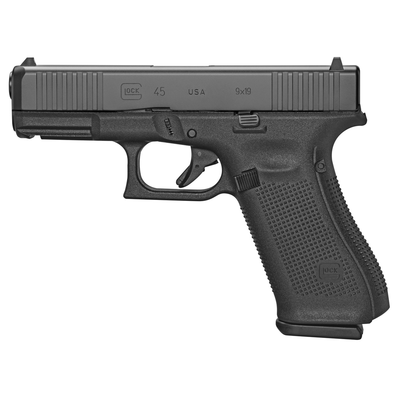 Glock G45 Gen5 9mm, 4.02″ Barrel, 17rd, Front Serrations, USA Made
