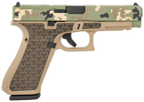 Glock G47 Gen 5 MOS 9mm, 4.49″ Barrel, Hunter Camo Slide, Coyote Tan Frame, 17rd