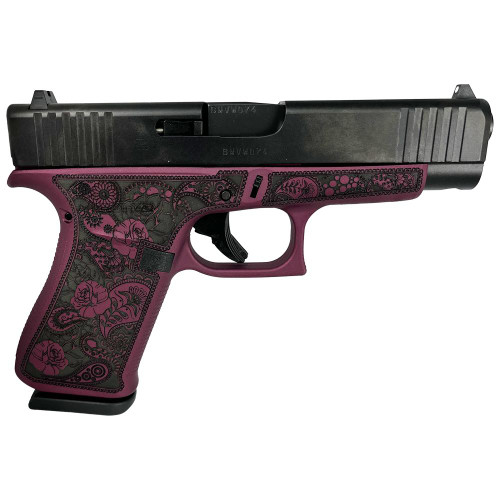 Glock G48 “Black Cherry Paisley Frame” 9mm, 4.17″ Barrel, 10rd