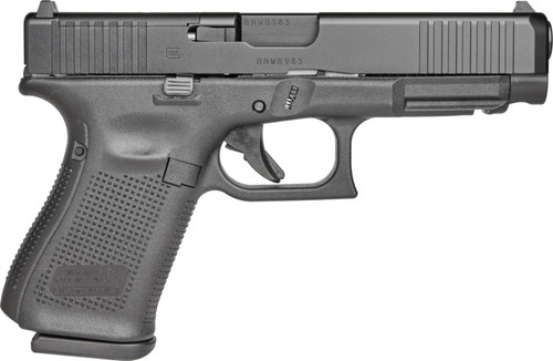 Glock G49 Gen 5 MOS 9mm, 4.49″ Barrel, Black, Optic Ready, 15rd