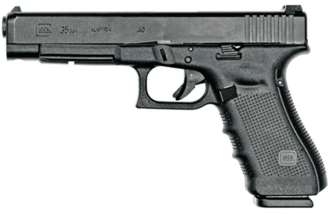 Glock Gen4 G35 .40 Smith & Wesson 5.32″ Barrel Black Finish Adjustable Sights Refurbished 15rd