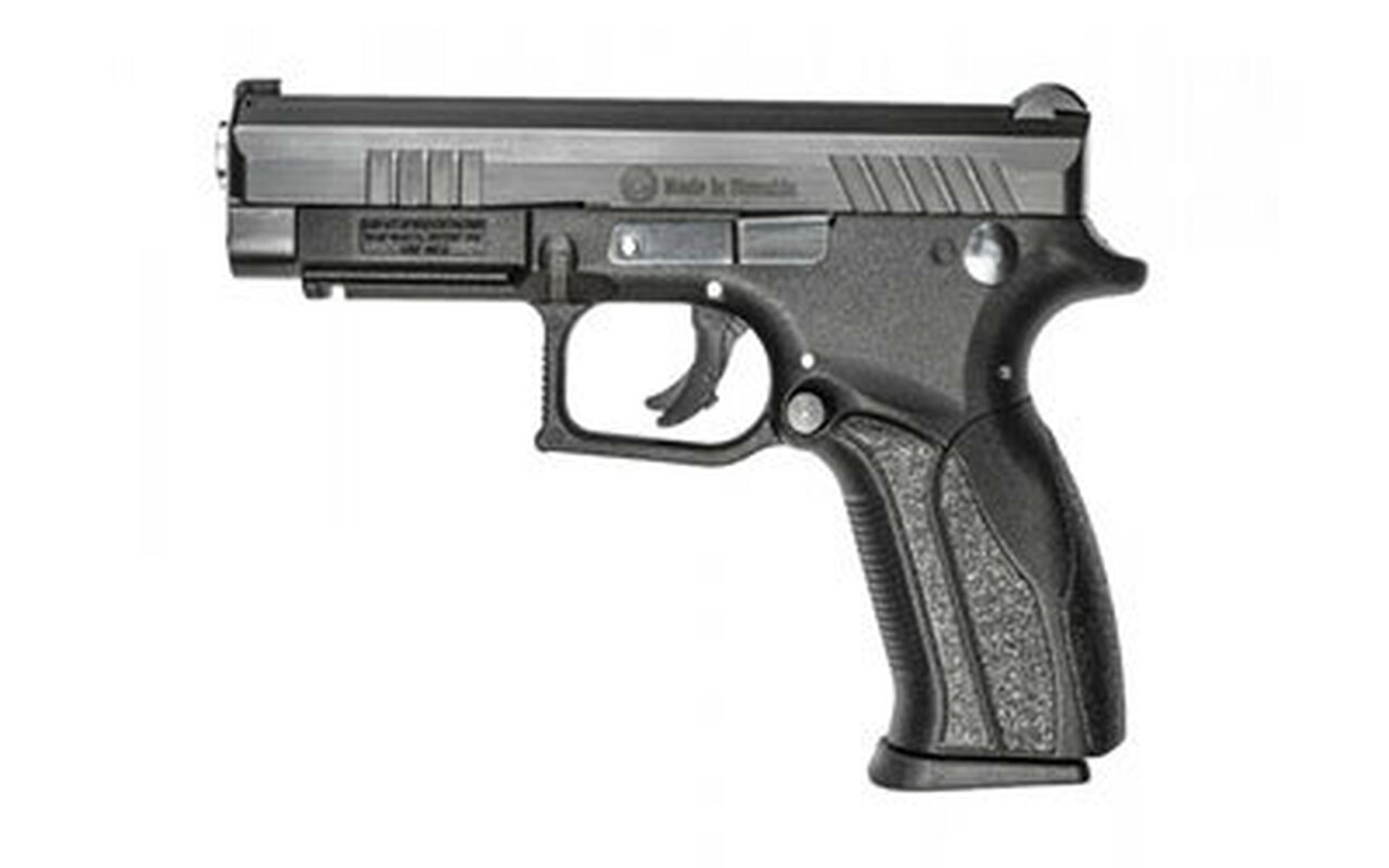 Grand Power Q100 9mm Double, 4.3″, Black Polymer Grip, Black, 12rd