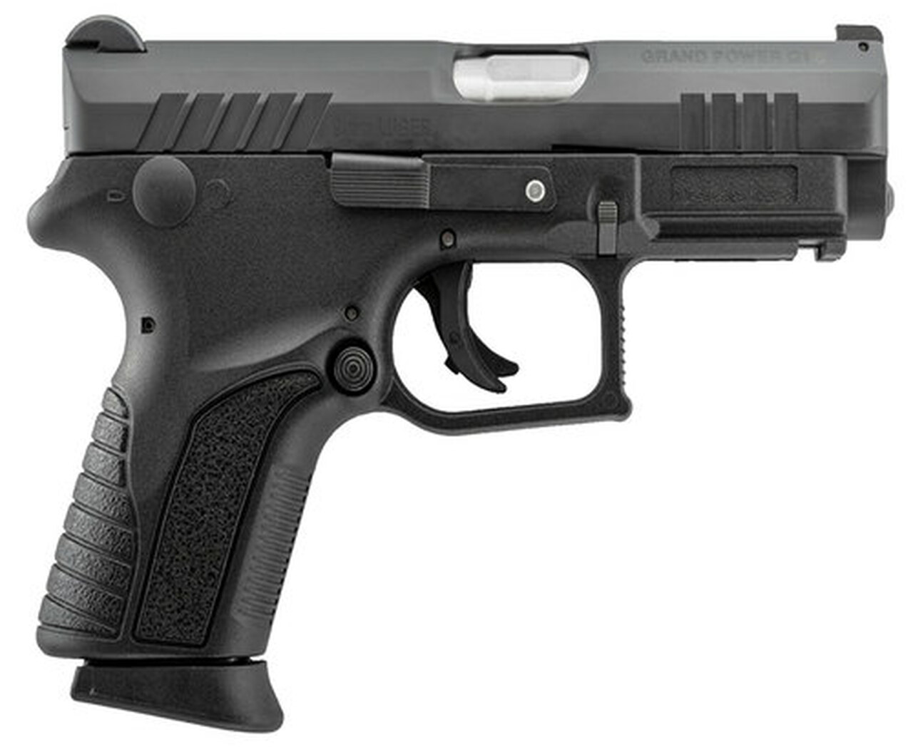 Grand Power Q1S Double 9mm, 3.35″, Black Polymer Grip Black, 12rd