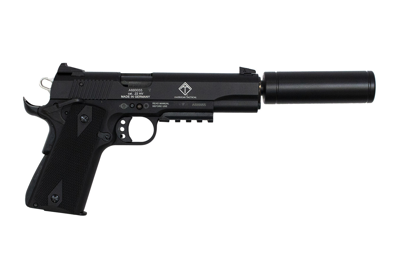 GSG 1911-22 22LR Rimfire Pistol with Faux Suppressor