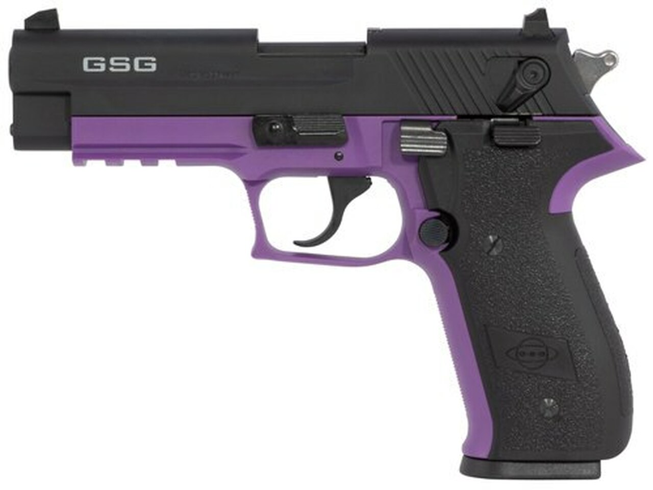 GSG FireFly .22 LR, 4″ Barrel, Purple Zinc Alloy Overmolded Frame, Black Slide, 10rd