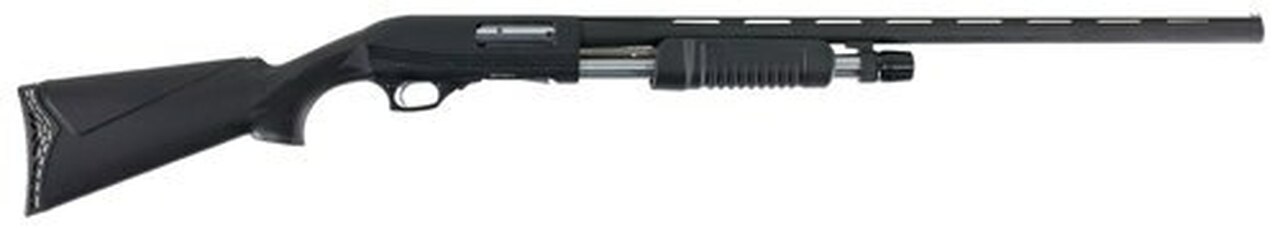 Hatfield PAS Pump-Action 12 Ga, 28″ Barrel, 3″, Black, 4rd