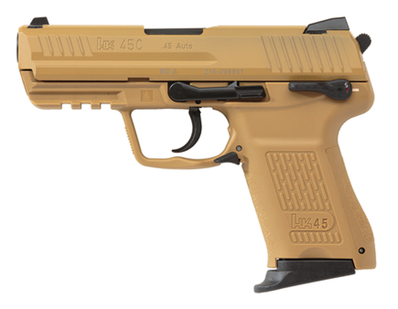 Heckler & Koch HK45 Compact Tan Frame & Slide (V1) 4.4″ Barrel 8 Rd Mag