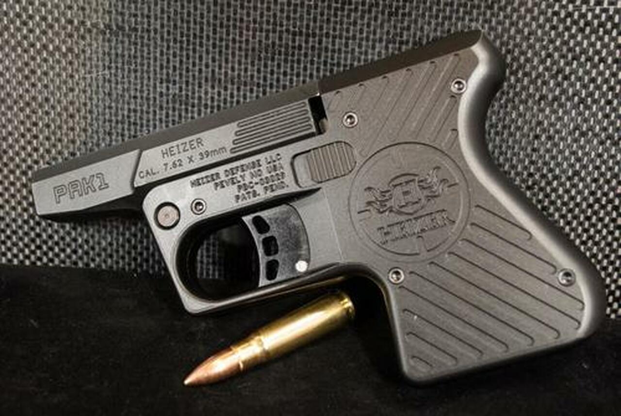 Heizer PAK1 Pocket AK Pistol 7.62x39mm Ported Barrel Steel Frame Stainless Steel Finish