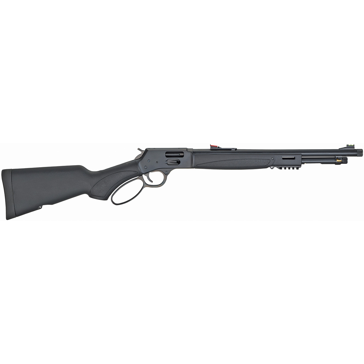 Henry Big Boy X Model 45 LC, 17.5″ Threaded Barrel, Blued, Black Stock, M-Lok, Large Loop, Picatinny Rail, BB-RSM Ready, Fiber Optic Sights, 7rd