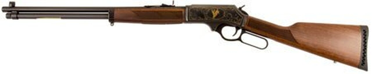 Henry Repeating Arms, Lever Action, Wildlife Engraved, Lever, 30-30 Winchester, 20″, Blue, Walnut, 5Rd, Adjustable Sights