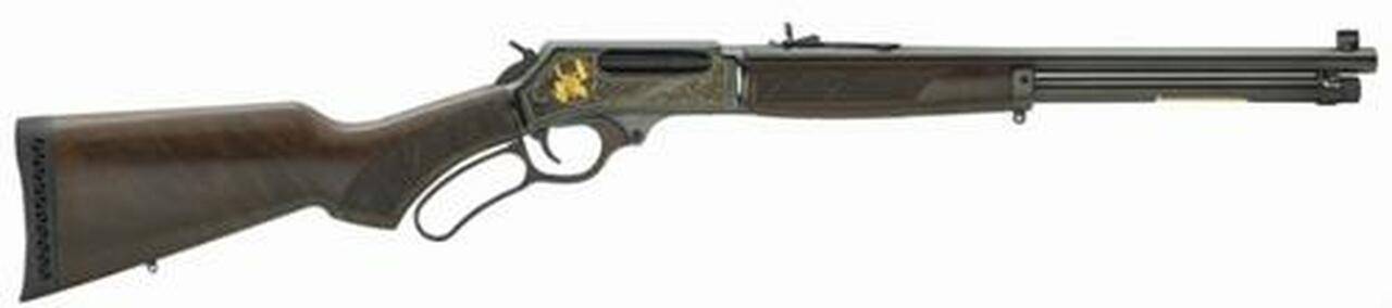 Henry Repeating Arms, Lever Action, Wildlife Engraved, Lever, 45-70 Government, 18.43″, Blue, 4Rd, Adjustable Sights, Blued, Walnut