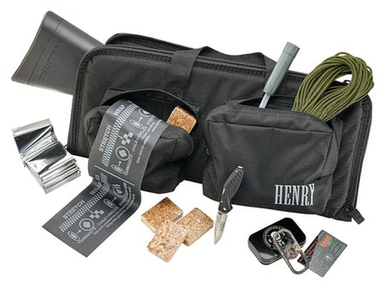 Henry U.S. Survival Pack AR-7 Rifle Plus Gear 22LR 16″ Barrel Black Teflon Finish ABS Plastic Stock 8rd Mag
