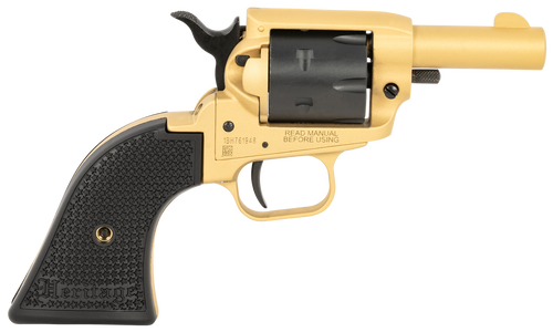 Heritage Barkeep 22 LR, 2.68″ Barrel, Gold Cerakote, Black Star Polymer Grips, 6rd