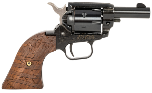 Heritage Barkeep 22 LR, 2″ Barrel, 1776 Flag Engraved Wood Grips, 6rd
