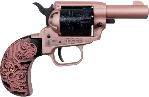 Heritage Barkeep 22 LR, 2″ Barrel, Rose Gold Frame, Engraved Cylinder, Rose Engraved Grip, 6rd