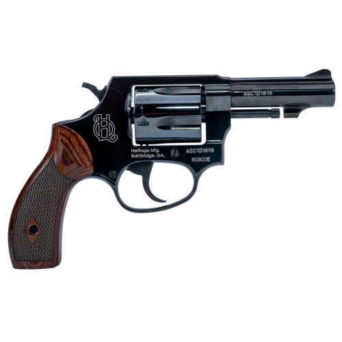 Heritage Roscoe 38 Special +P, 3″ Barrel, Black, Wood Grip, 5rd