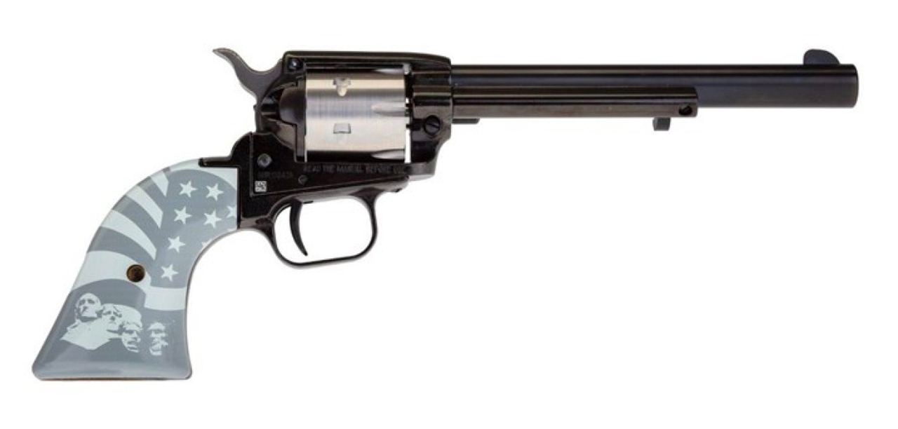 Heritage Rough Rider 2-Tone Liberty .22 LR, 6.5″ Barrel, SS/Black, 6rd