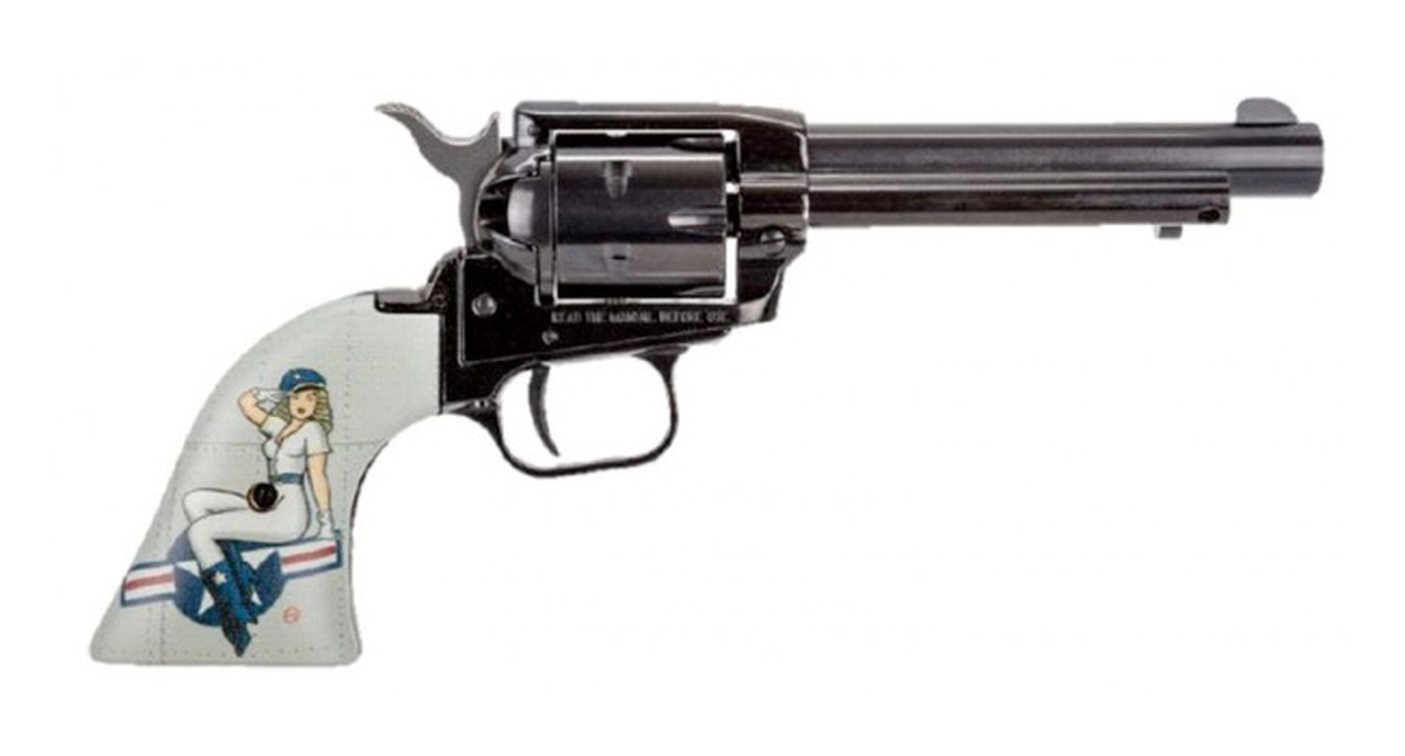 Heritage Rough Rider .22 LR, 4.75″ Barrel, Fixed Sights, Lady Luck Pin Up, 6rd
