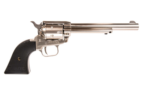 Heritage Rough Rider 22 LR, 6.5″ Barrel, Nickel Aluminum Frame, Black Star Polymer Grip, 6rd
