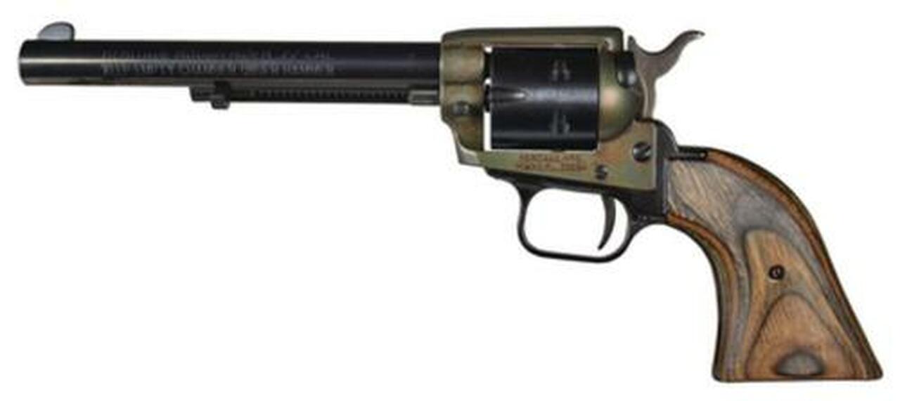 Heritage Rough Rider 22LR/22 Mag 6.5″ 6rd Camo Lam Grip Case Hardened