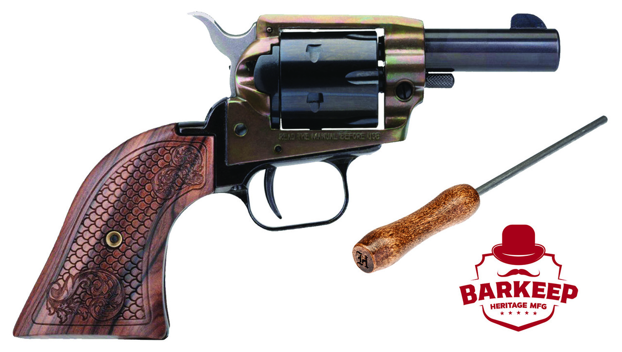 Heritage Rough Rider Barkeep .22 LR, 3″ Barrel, Simulated Case Hardened, 6rd