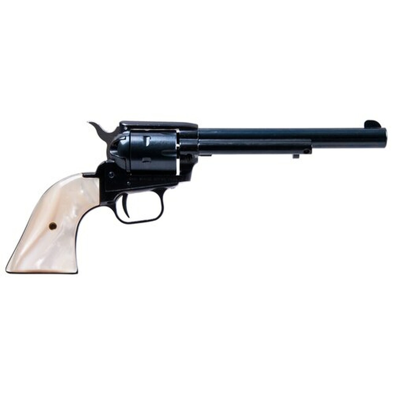 Heritage Rough Rider Revolver 22LR/22 Mag 6-1/2″ Barrel, Blue Mother-O-Pearl Grips