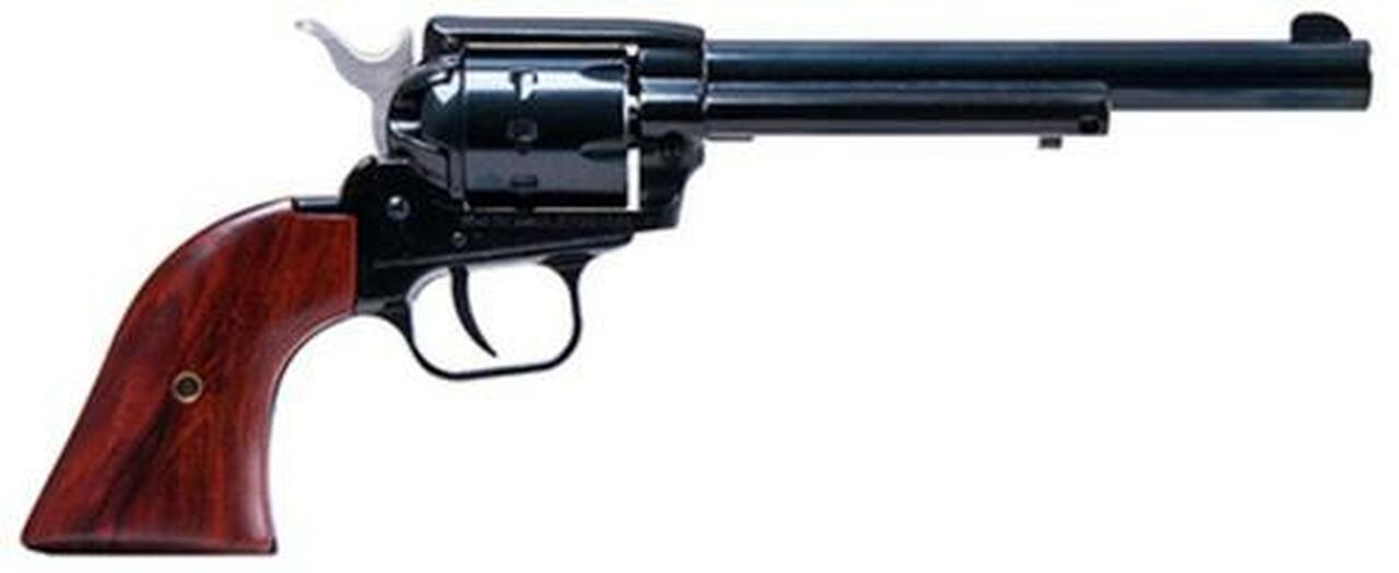 Heritage Rough Rider, Single Action, 22 LR/22 WMR, 6.5″ Barrel, Alloy Frame, Black, Cocobolo Grips, Adjustable Sights, 9Rd