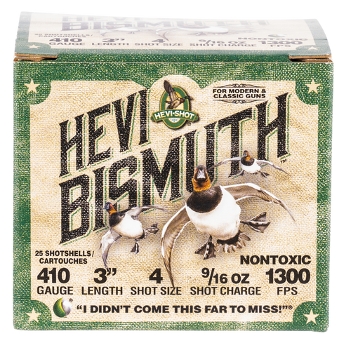HEVI-Shot 410 Ga, 3″, 9/16 oz, Bismuth, 4 Shot, 25rd Box