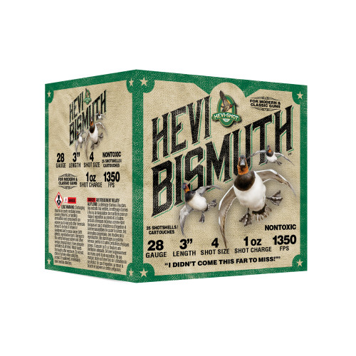 HEVI-Shot HEVI-Bismuth 28 Ga, 3″, 1 oz, 4 Shot, 25rd Box