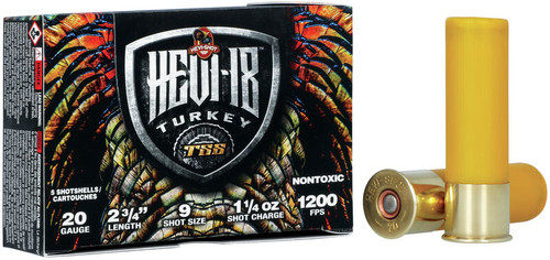 HEVI-Shot TSS Turkey 20 Ga, 2.75″, 1 1/4 oz, 9 Shot, 5Bx/10Cs