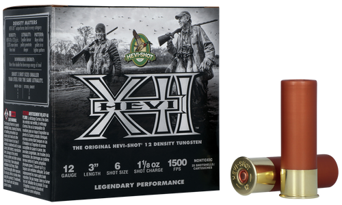 HEVI-Shot Waterfowl 12 Ga, 3″, 1 3/8 oz, 6 Shot, 25rd Box