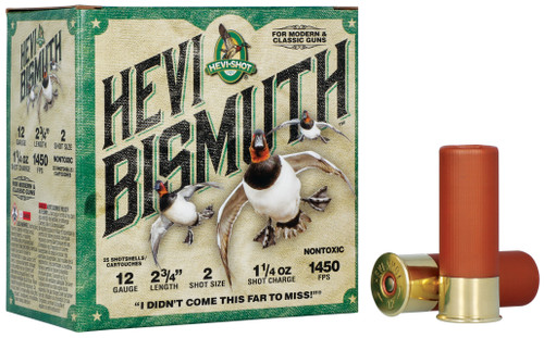 HEVI-Shot Waterfowl 16 Ga, 2.75″, 1 1/8 oz, Bismuth, 2 Shot, 25rd Box