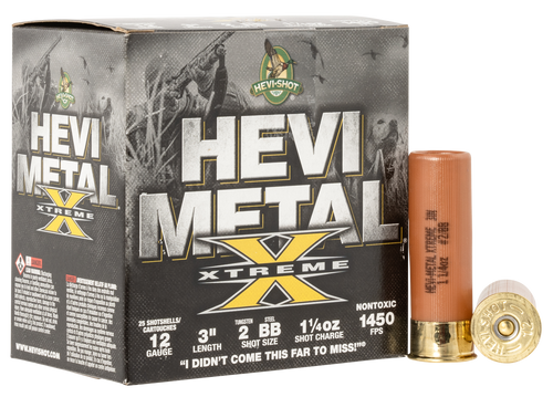 HEVI-Shot Xtreme 12 Ga, 3″, Hevi Metal, BB Shot, 25rd Box