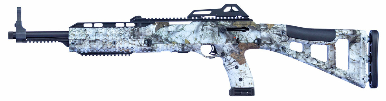 Hi-Point 4595TS .45 ACP, 17.50″ Barrel, Mothwing Winter Mimicry, Skeletonized Stocked Stock, 9rd