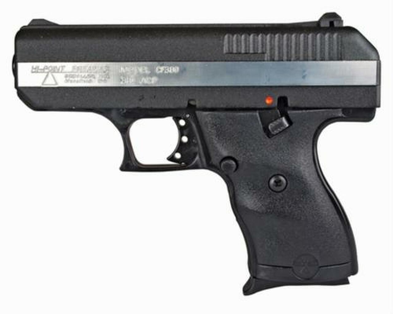 Hi-Point CF-380, .380 ACP, 3.5″ Barrel, 8rd, Black, Silver Strip