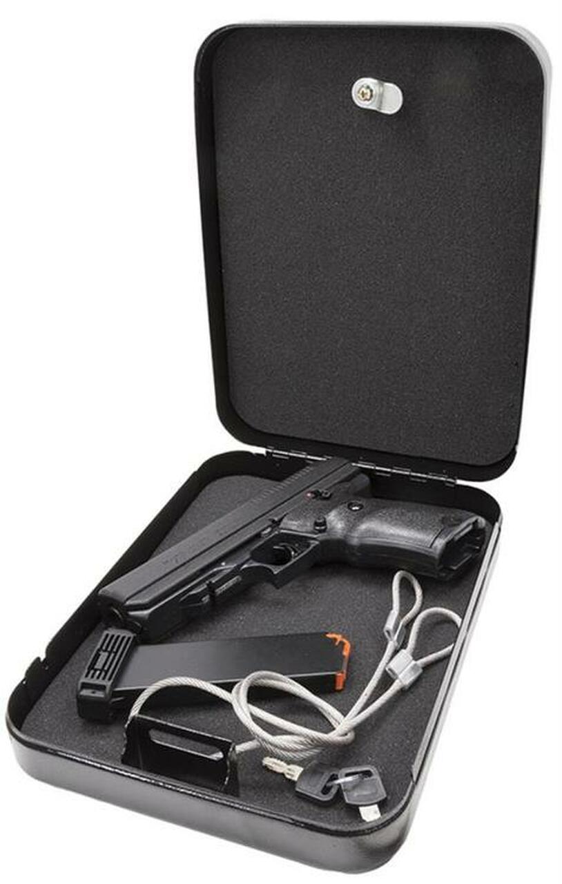Hi-Point Home Security Pack 45 ACP Handgun 4.5″ Barrel, Black Poly, Lock Box, 9rd